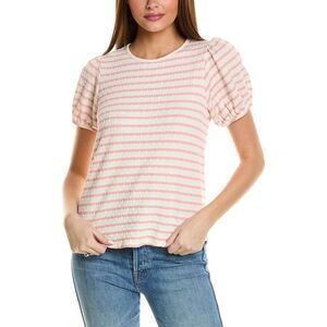Isla Ciel Womens  Puckered T-Shirt, Pink